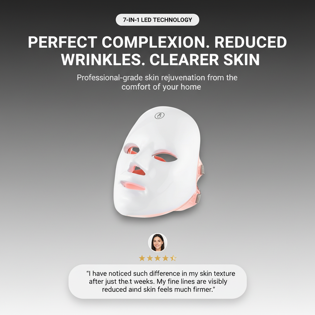 Elovia Glow 7 in 1 led skincare mask...