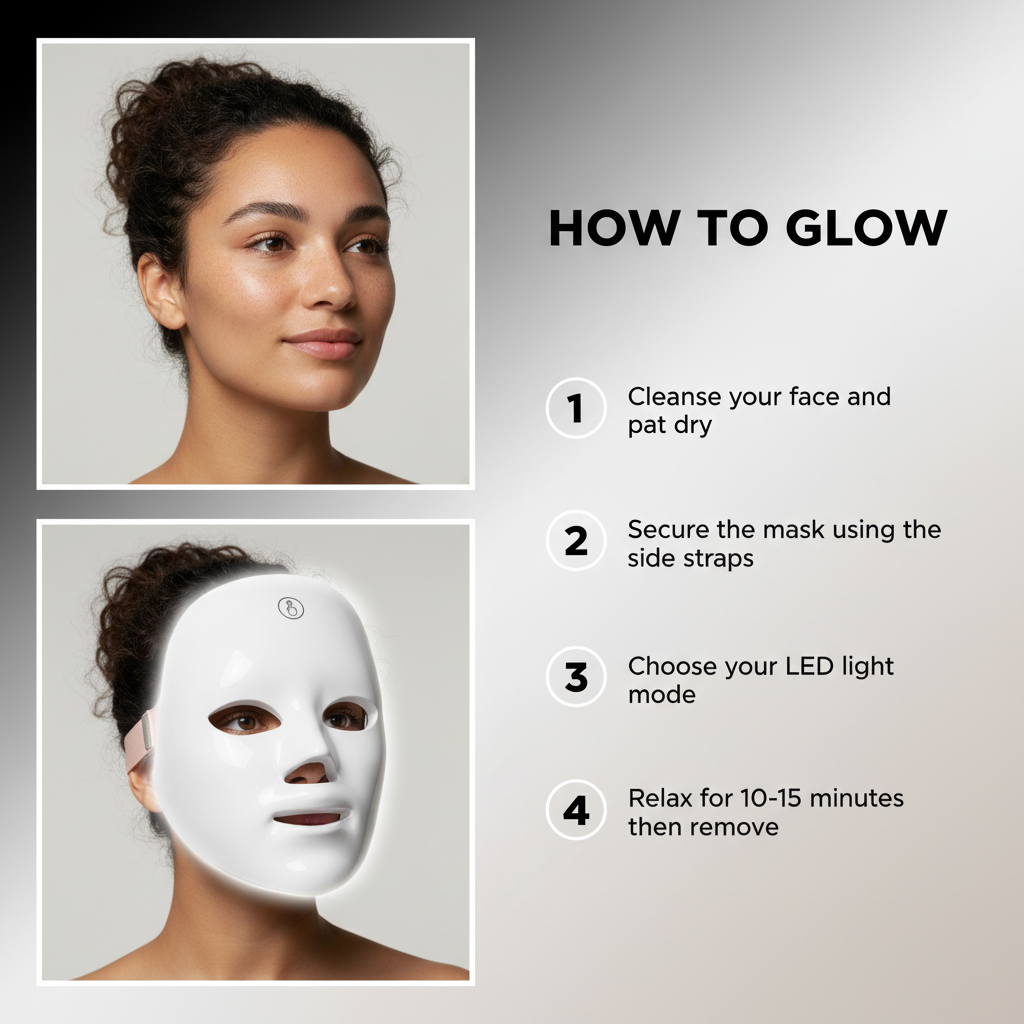 Elovia Glow 7 in 1 led skincare mask...